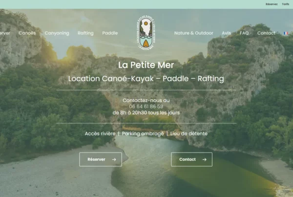Illsutration de la page d'accueil du site de La Petite Mer