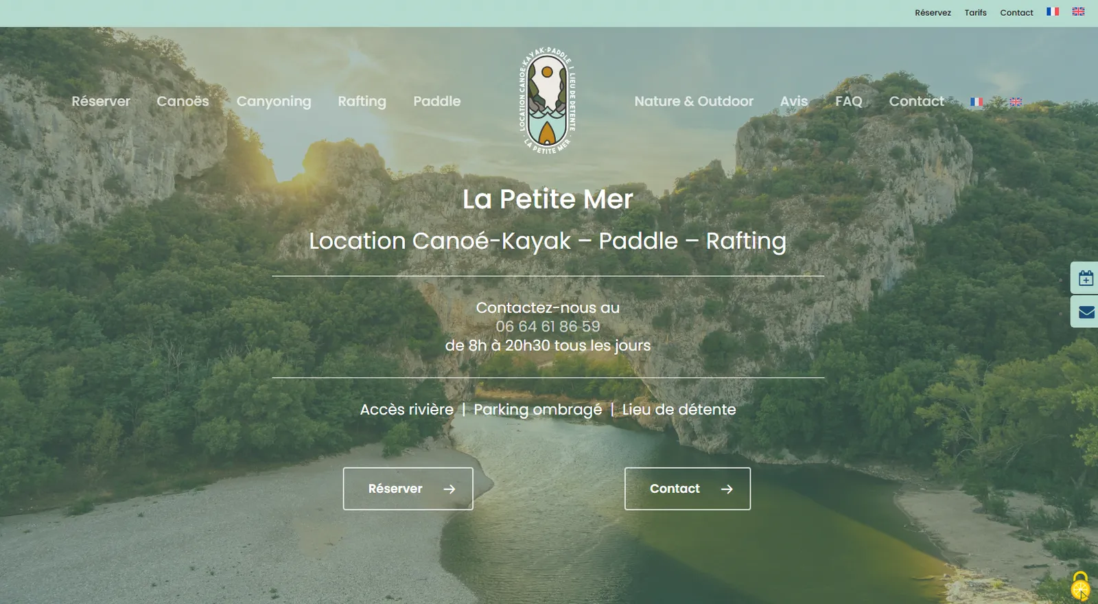 Illsutration de la page d'accueil du site de La Petite Mer